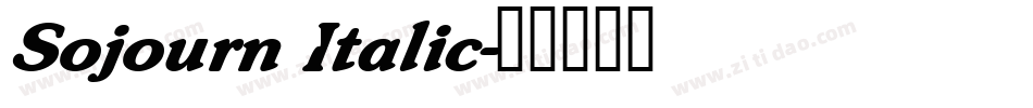 Sojourn Italic字体转换